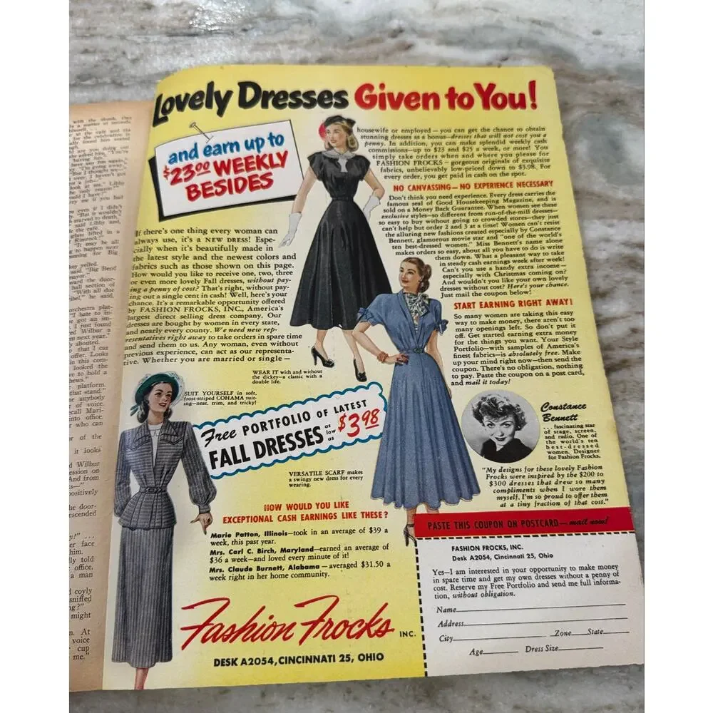 Vtg Screen Stories Magazine Aug. 1948 Diana Lynn Ads Movies +